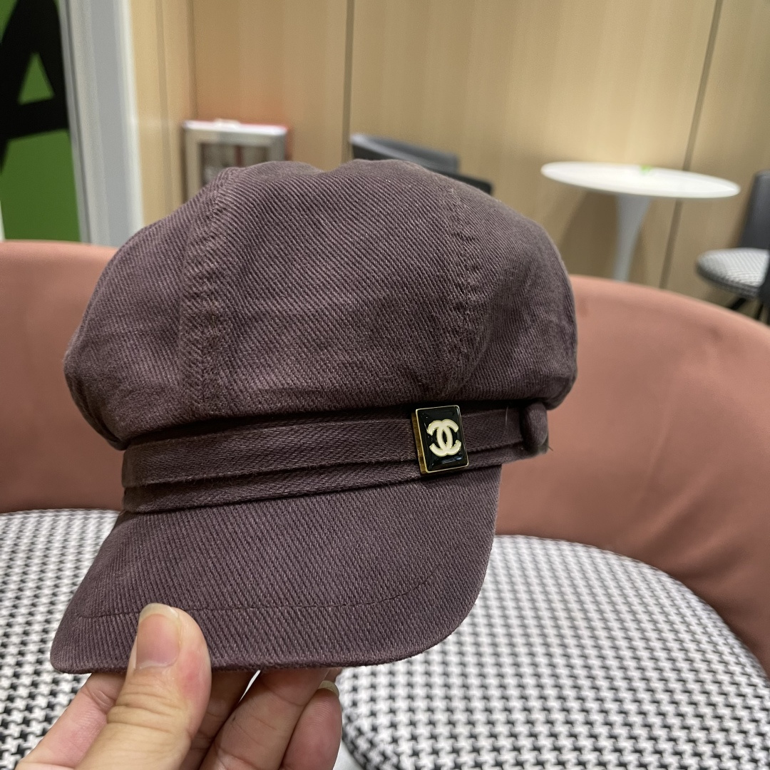  香奈儿 鸭舌帽女新款洋气帽子日系英伦风贝
雷帽品脸小休闲报童八角帽