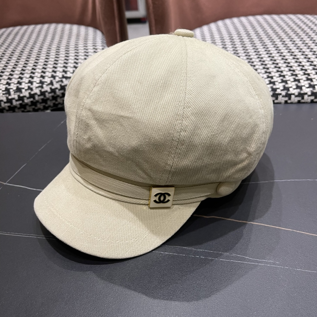  香奈儿 鸭舌帽女新款洋气帽子日系英伦风贝
雷帽品脸小休闲报童八角帽