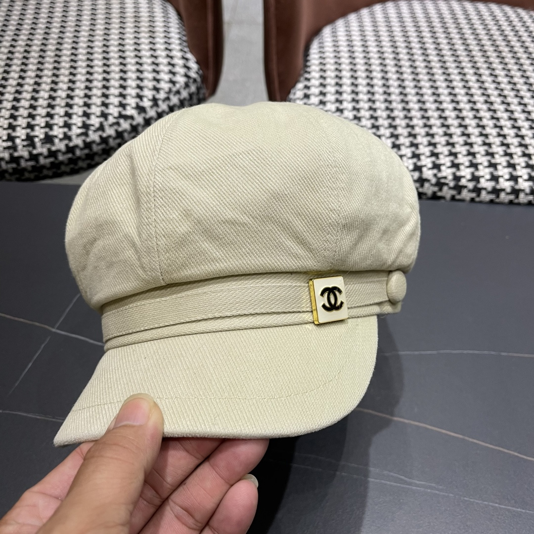  香奈儿 鸭舌帽女新款洋气帽子日系英伦风贝
雷帽品脸小休闲报童八角帽