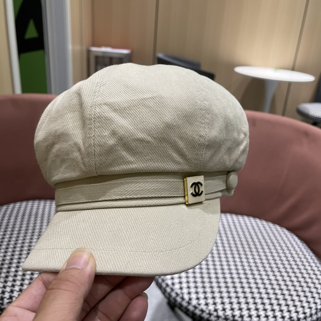  香奈儿 鸭舌帽女新款洋气帽子日系英伦风贝
雷帽品脸小休闲报童八角帽