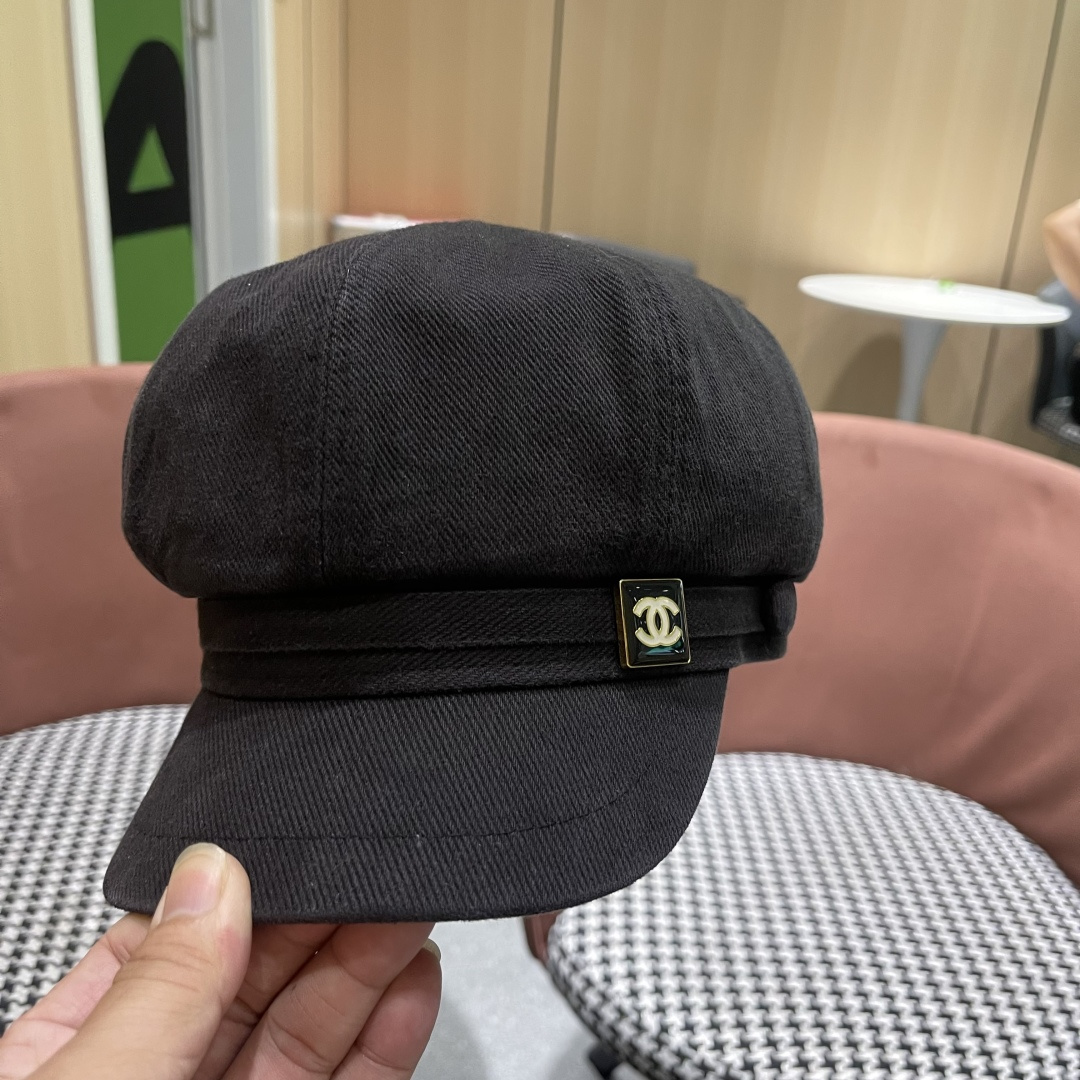  香奈儿 鸭舌帽女新款洋气帽子日系英伦风贝
雷帽品脸小休闲报童八角帽