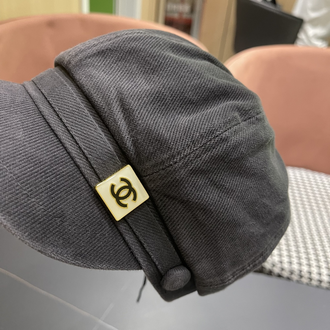  香奈儿 鸭舌帽女新款洋气帽子日系英伦风贝
雷帽品脸小休闲报童八角帽