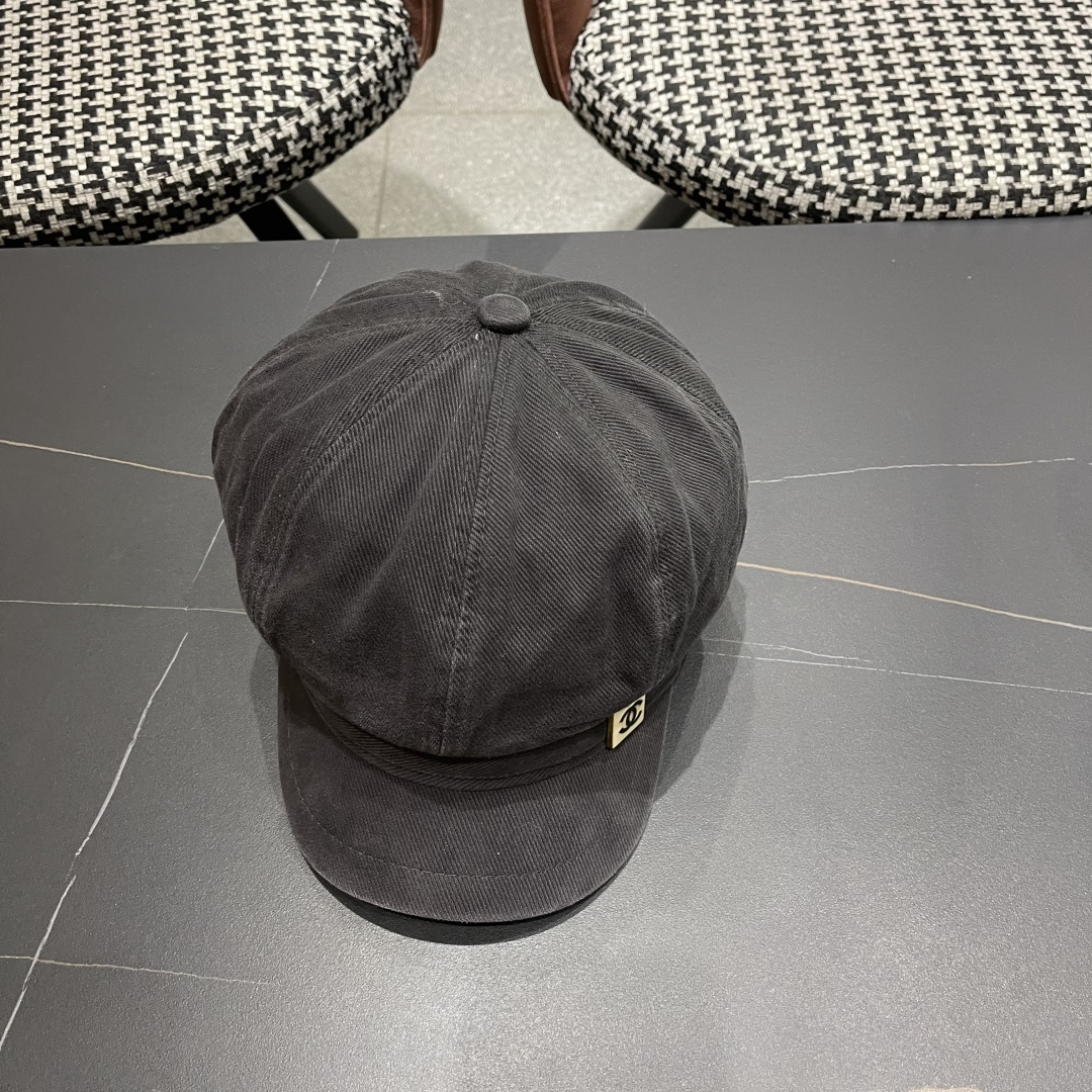  香奈儿 鸭舌帽女新款洋气帽子日系英伦风贝
雷帽品脸小休闲报童八角帽