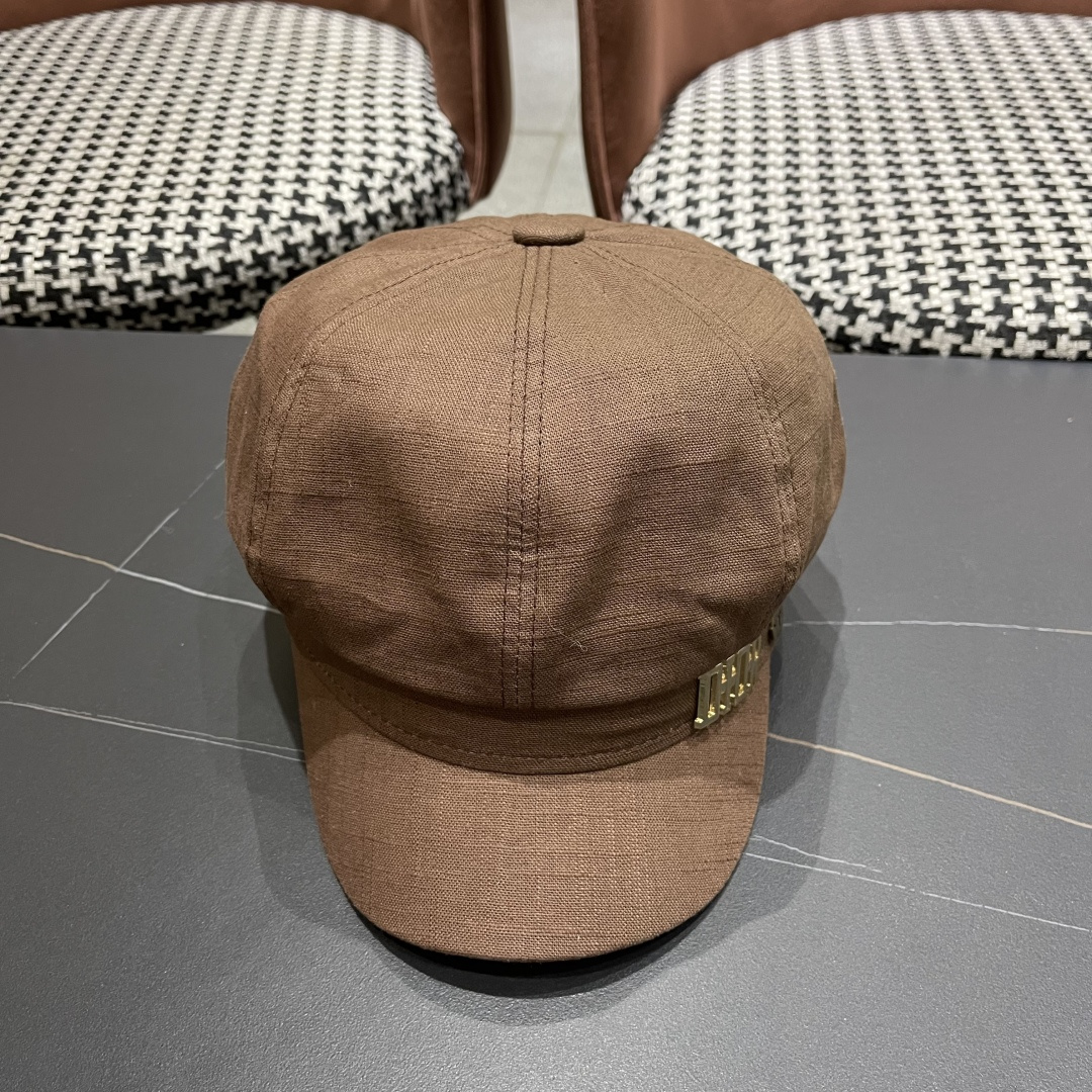  迪奥 香港代购文艺八角帽女 2025英伦贝雷帽显脸小鸭舌帽画家帽