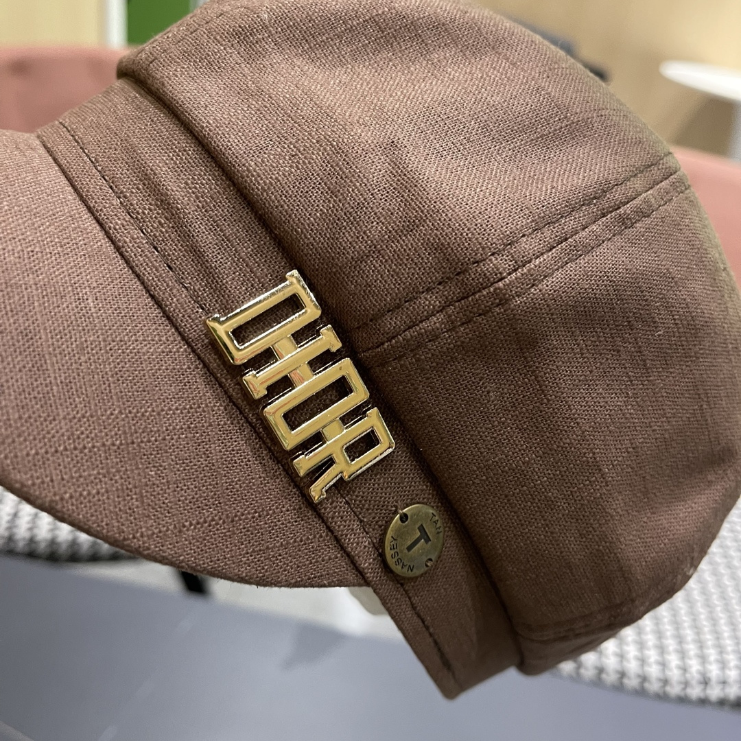  迪奥 香港代购文艺八角帽女 2025英伦贝雷帽显脸小鸭舌帽画家帽