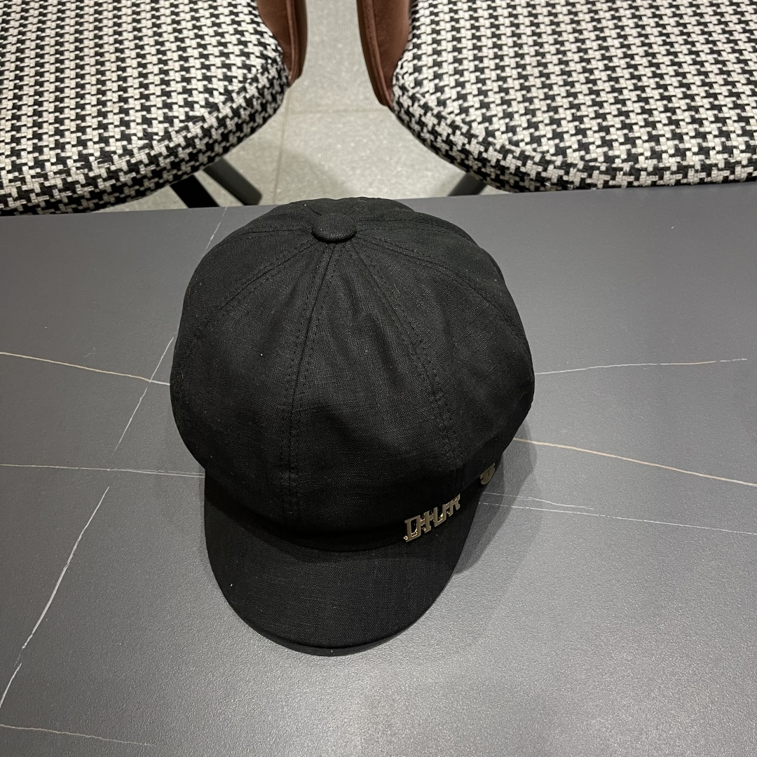  迪奥 香港代购文艺八角帽女 2025英伦贝雷帽显脸小鸭舌帽画家帽