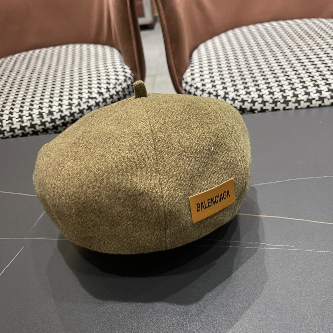  巴黎世家 贝雷帽子女春秋网红日系复古百搭画家帽品脸小凹造型八角帽