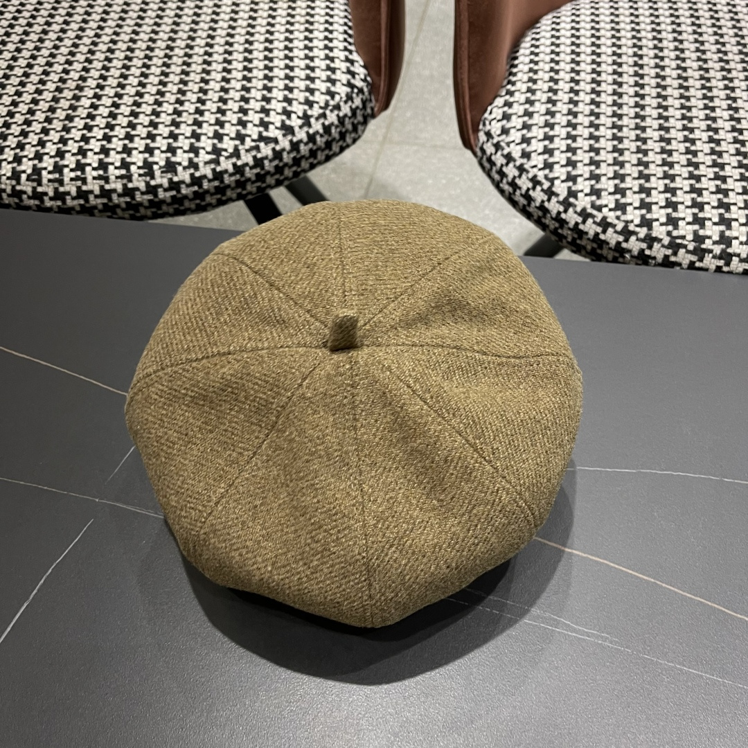  巴黎世家 贝雷帽子女春秋网红日系复古百搭画家帽品脸小凹造型八角帽