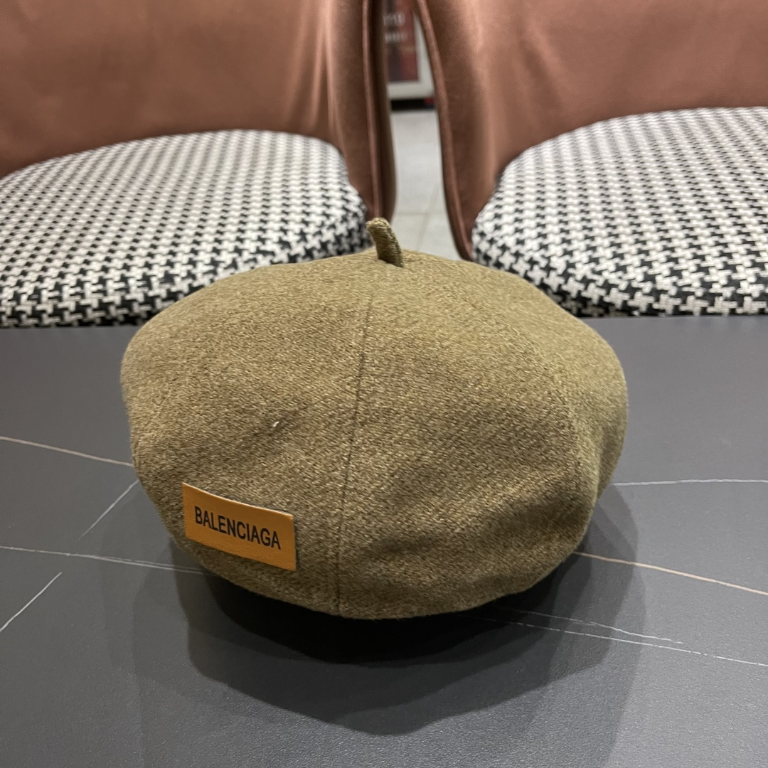  巴黎世家 贝雷帽子女春秋网红日系复古百搭画家帽品脸小凹造型八角帽