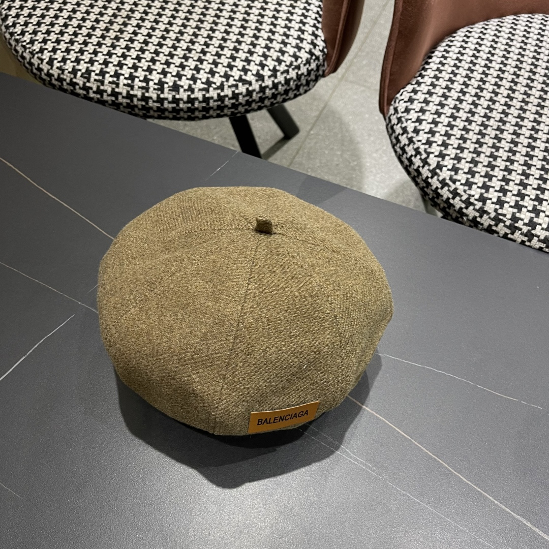  巴黎世家 贝雷帽子女春秋网红日系复古百搭画家帽品脸小凹造型八角帽