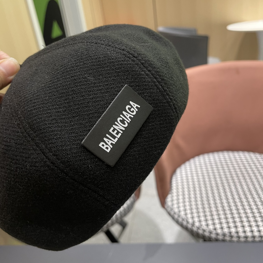  巴黎世家 贝雷帽子女春秋网红日系复古百搭画家帽品脸小凹造型八角帽