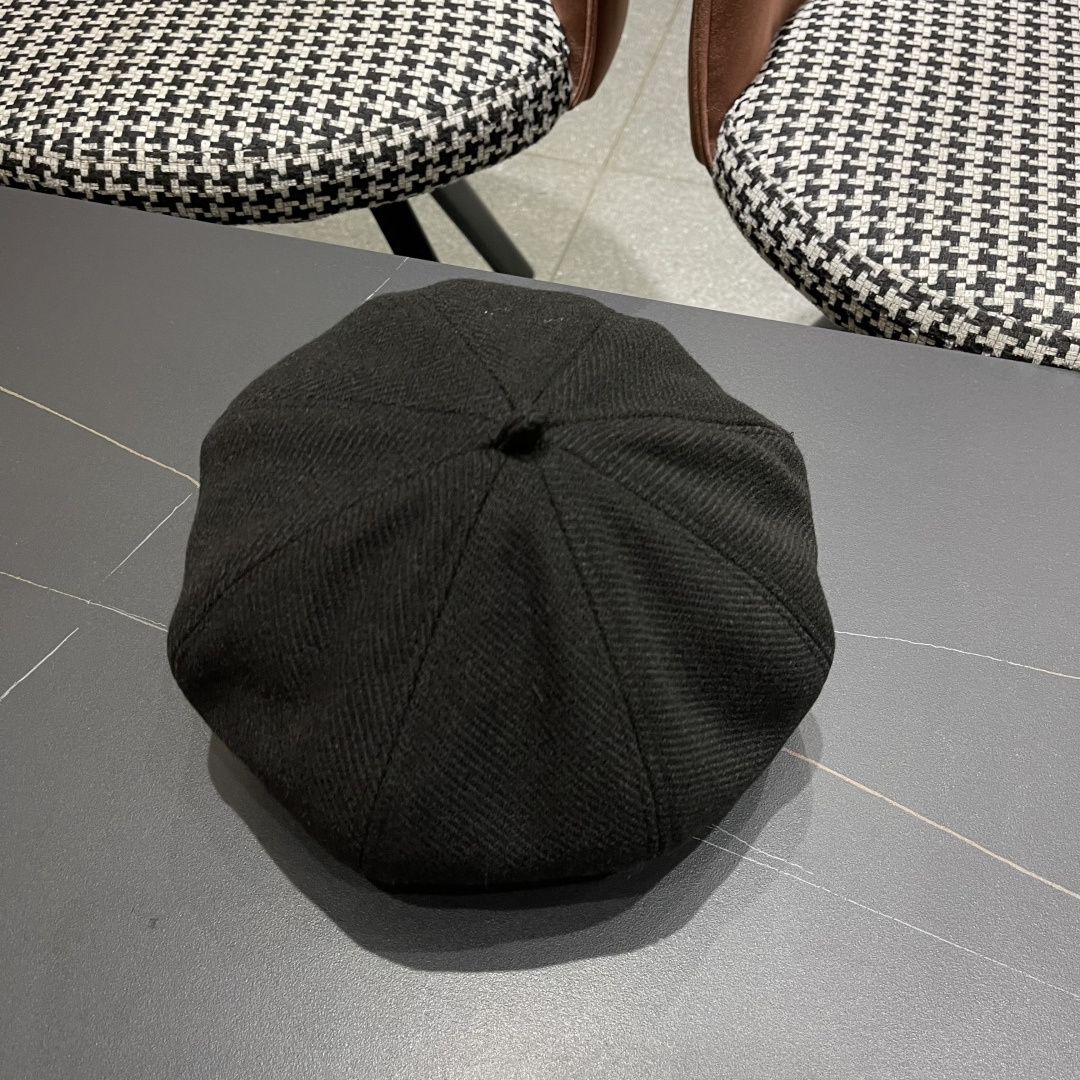  巴黎世家 贝雷帽子女春秋网红日系复古百搭画家帽品脸小凹造型八角帽