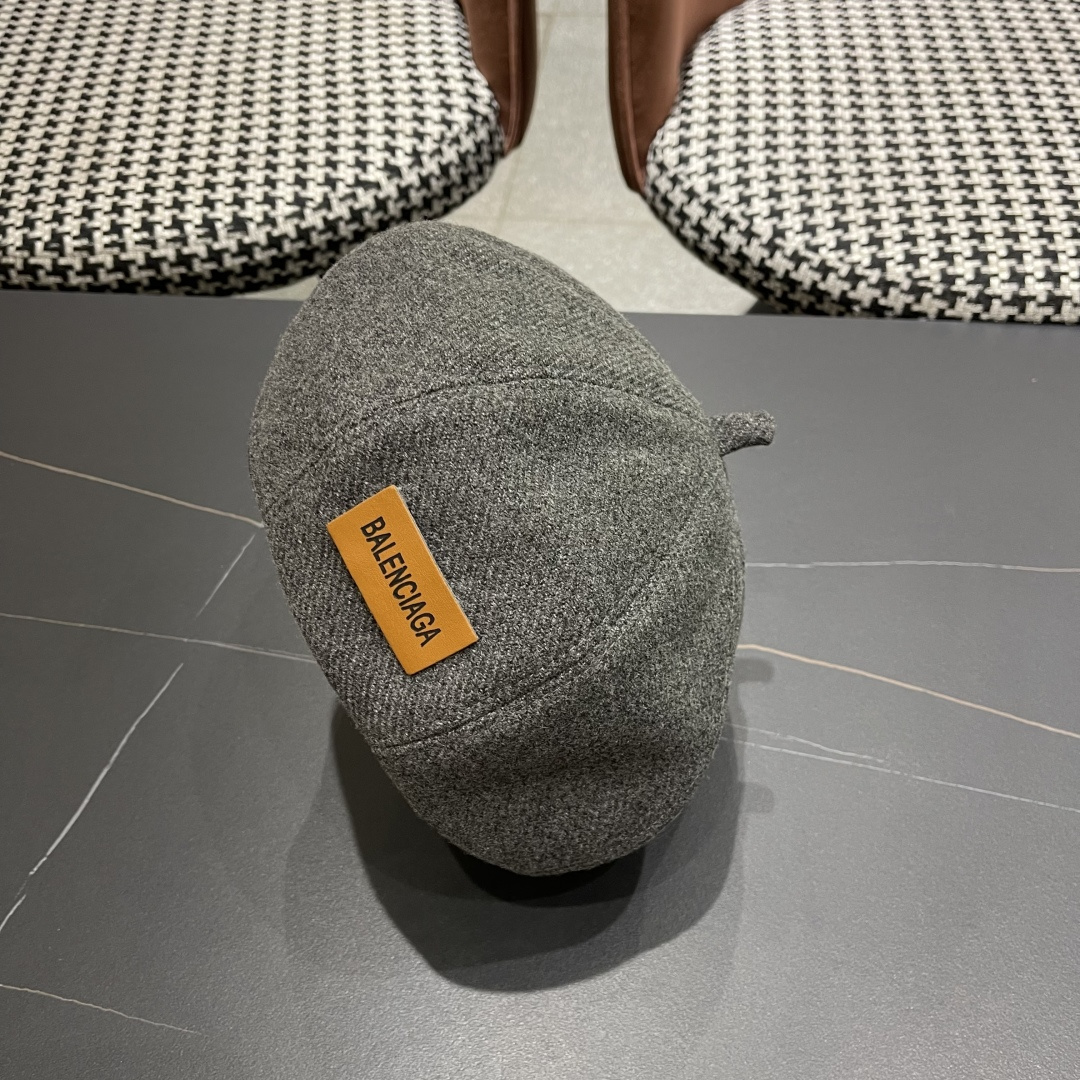  巴黎世家 贝雷帽子女春秋网红日系复古百搭画家帽品脸小凹造型八角帽