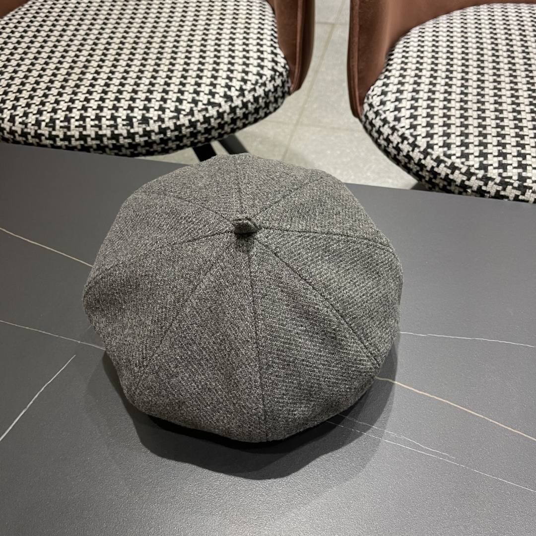  巴黎世家 贝雷帽子女春秋网红日系复古百搭画家帽品脸小凹造型八角帽