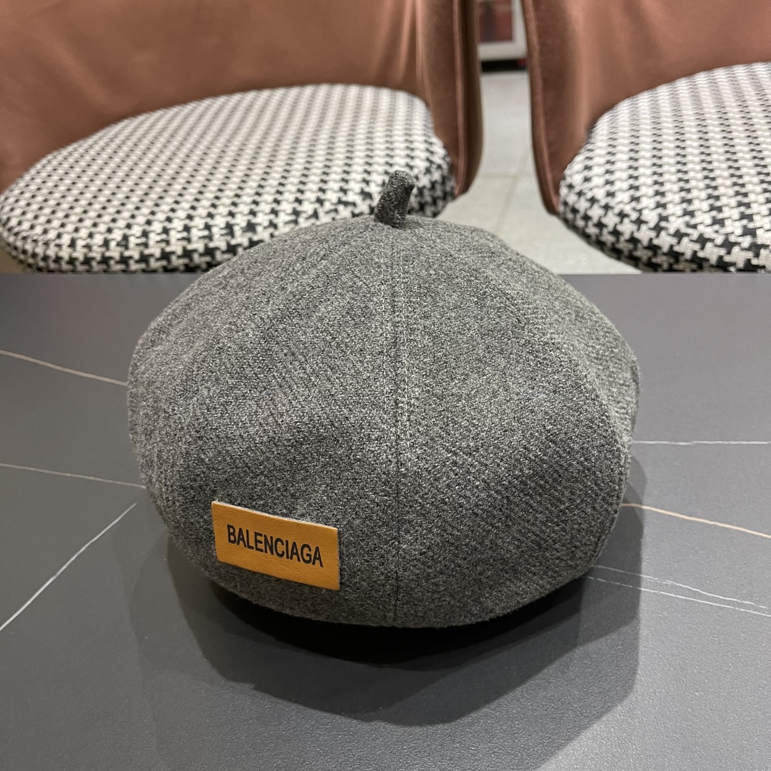  巴黎世家 贝雷帽子女春秋网红日系复古百搭画家帽品脸小凹造型八角帽