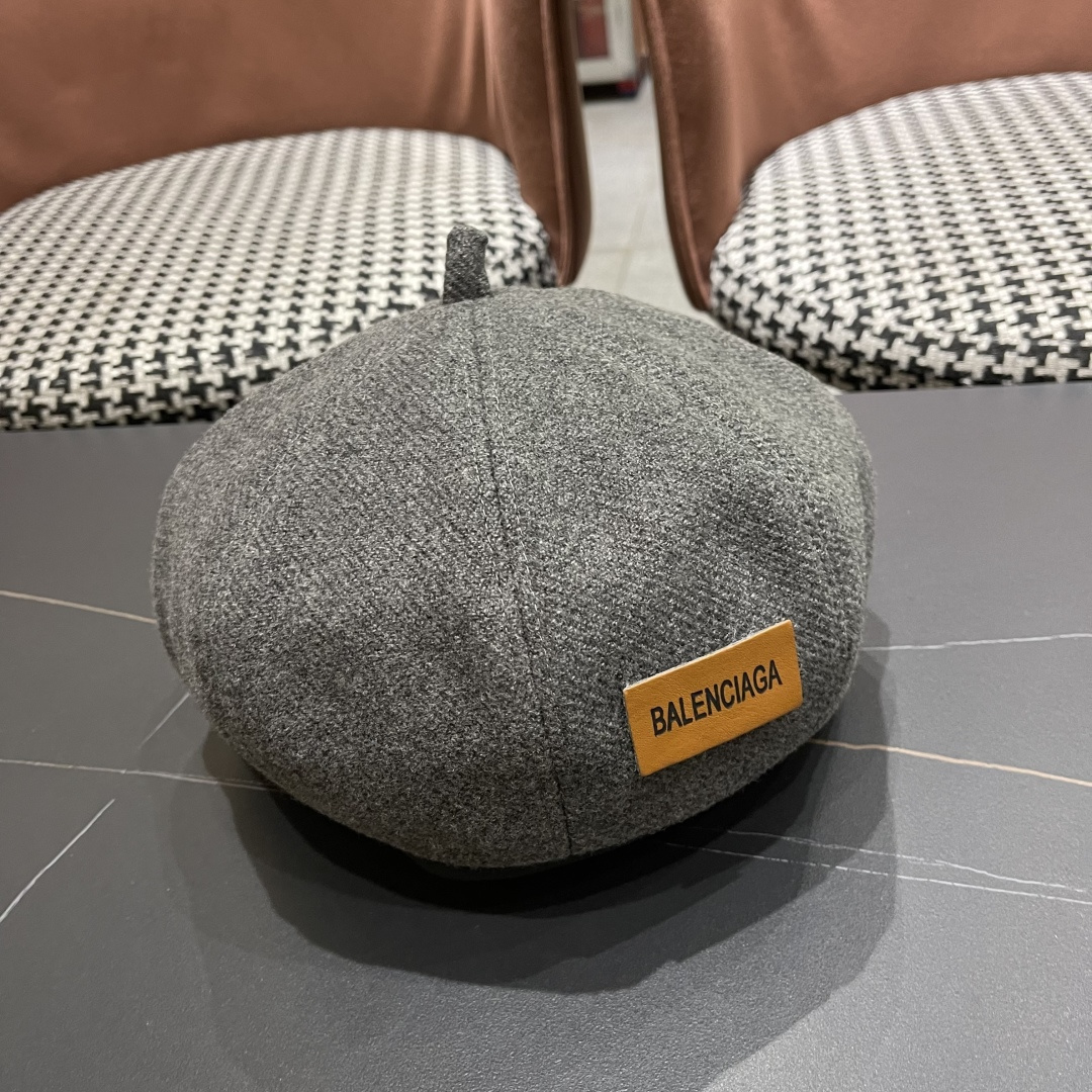  巴黎世家 贝雷帽子女春秋网红日系复古百搭画家帽品脸小凹造型八角帽