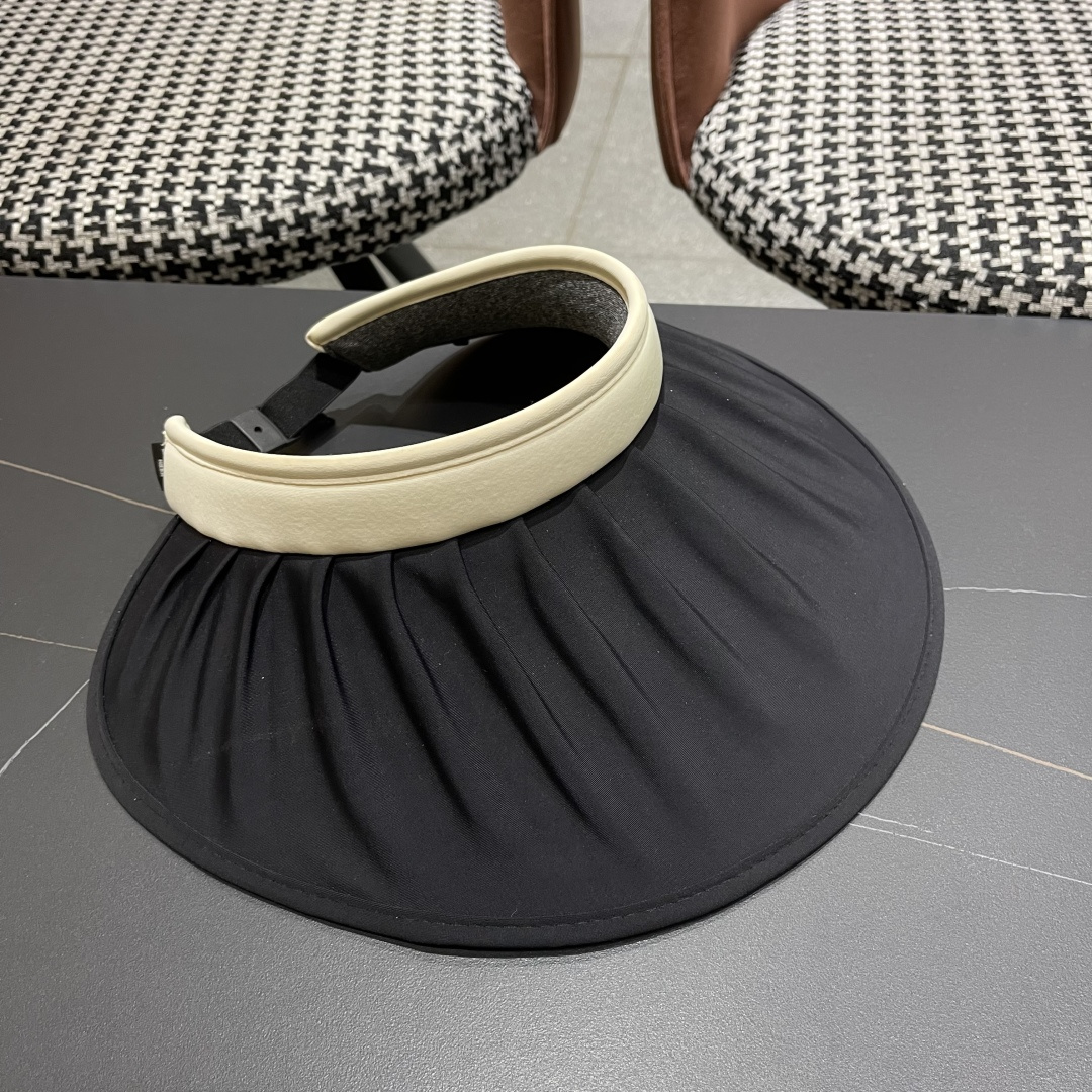  巴宝莉 2025新款帽子女款夏季遮阳防晒帽户外防紫外
线大檐百搭空顶防晒帽