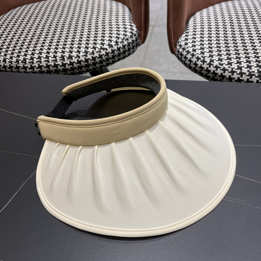  巴宝莉 2025新款帽子女款夏季遮阳防晒帽户外防紫外
线大檐百搭空顶防晒帽