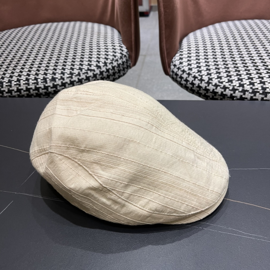  Lv路易威登 博主同款前进帽女夏透气复古ins韩版英伦
贝雷帽米色反戴鸭舌帽男