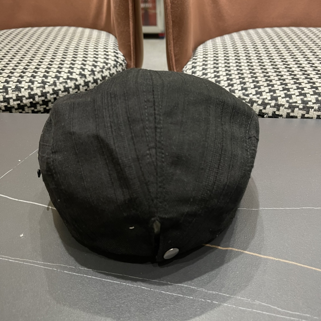  Lv路易威登 博主同款前进帽女夏透气复古ins韩版英伦
贝雷帽米色反戴鸭舌帽男