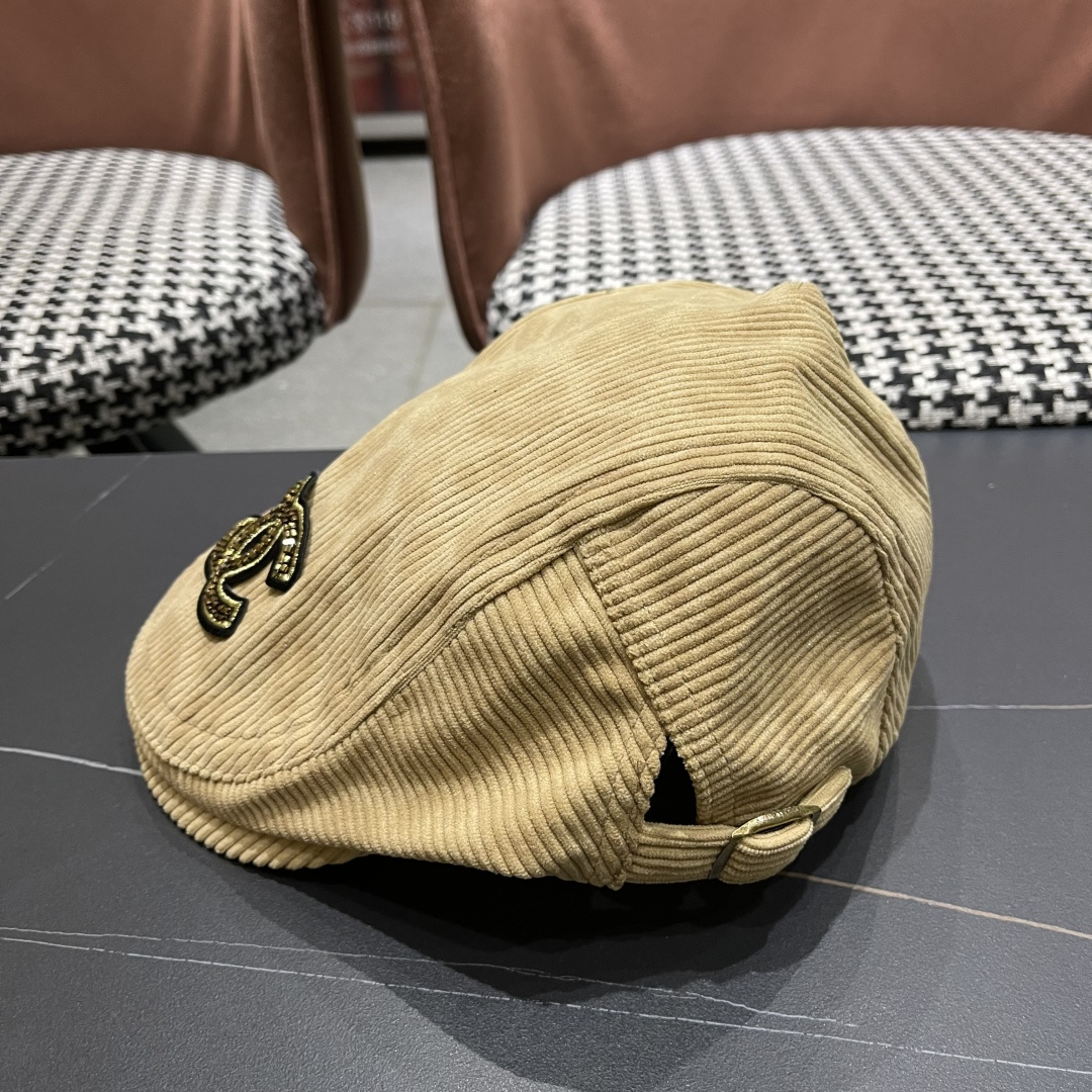  香奈儿 2025 新款豹纹前进帽子女生经典复古鸭舌帽甜
酷辣妺个性蓓蕾帽