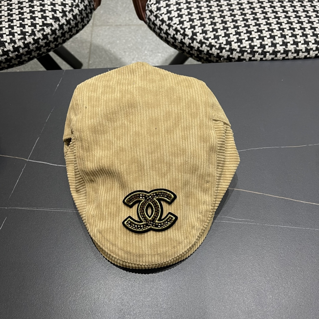  香奈儿 2025 新款豹纹前进帽子女生经典复古鸭舌帽甜
酷辣妺个性蓓蕾帽