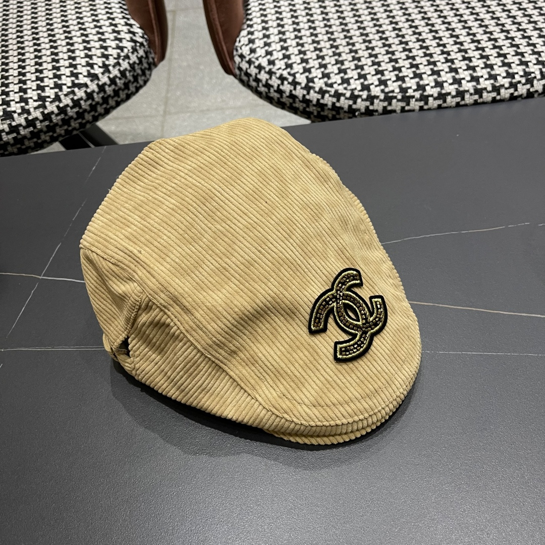  香奈儿 2025 新款豹纹前进帽子女生经典复古鸭舌帽甜
酷辣妺个性蓓蕾帽