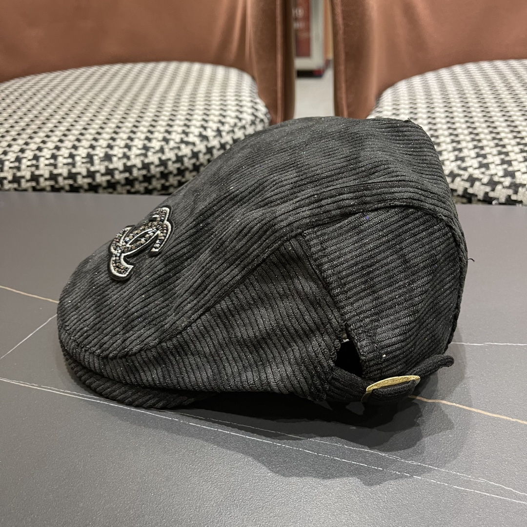  香奈儿 2025 新款豹纹前进帽子女生经典复古鸭舌帽甜
酷辣妺个性蓓蕾帽