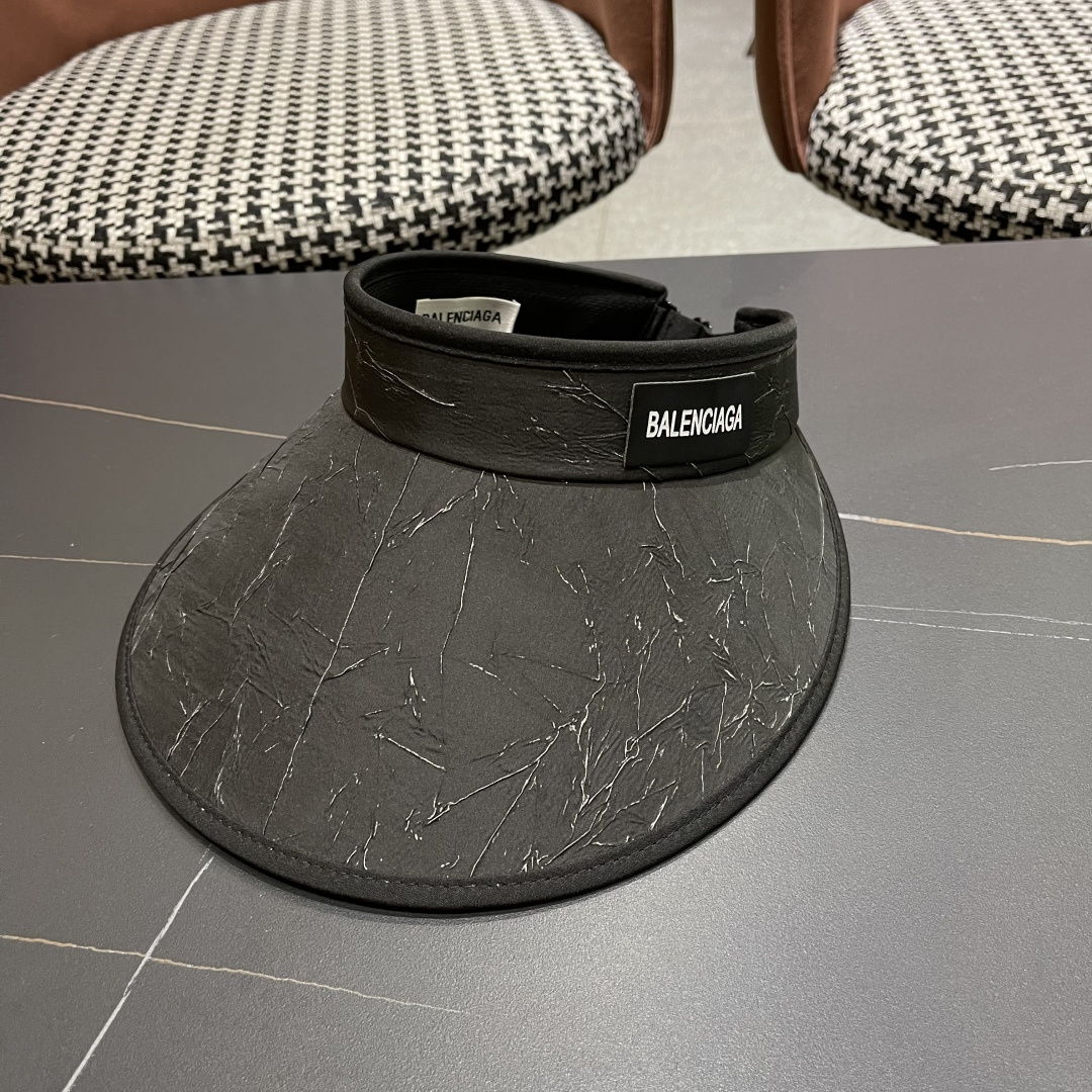  巴黎世家 防晒空顶帽子女夏季防紫外线遮阳帽百搭骑行沙滩太阳