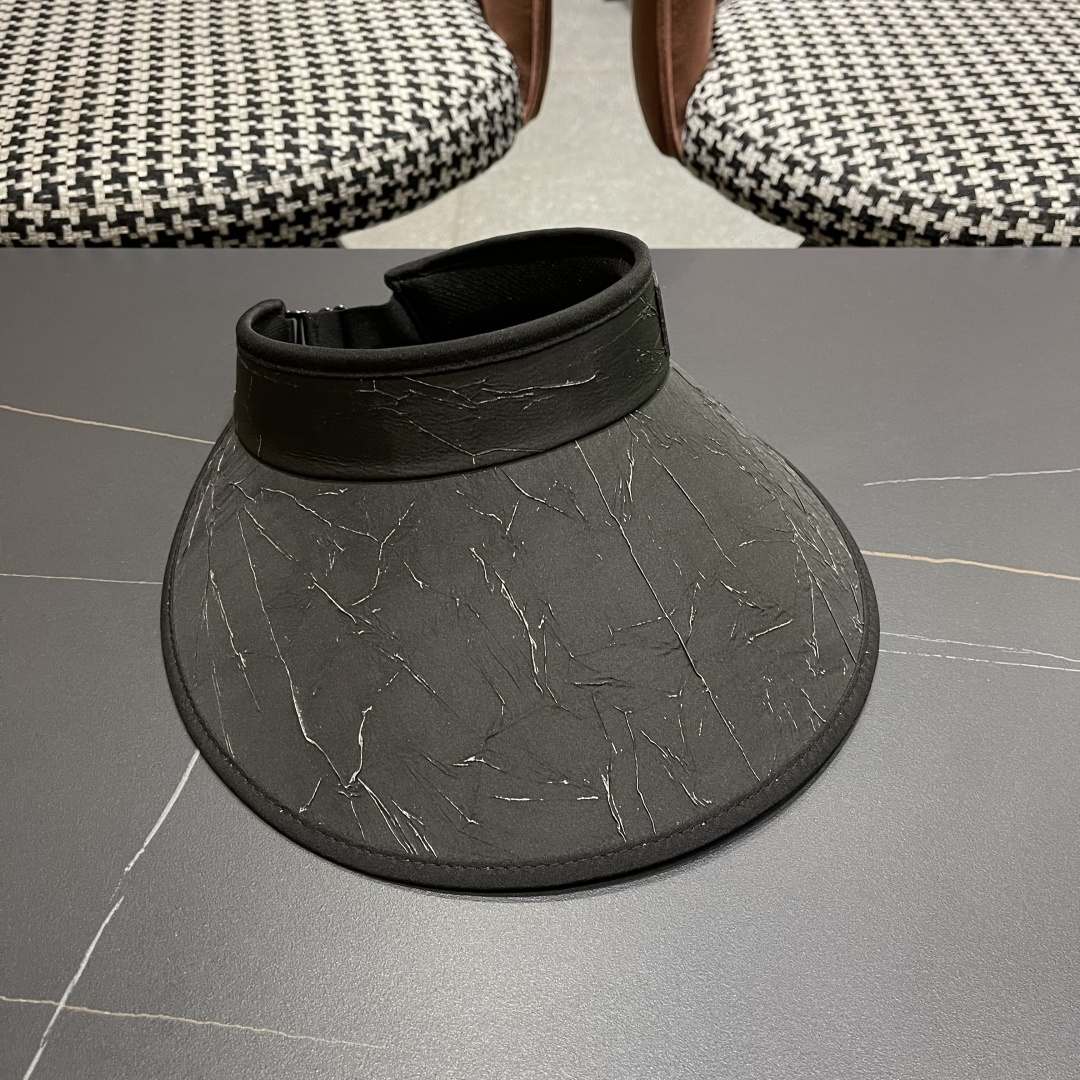  巴黎世家 防晒空顶帽子女夏季防紫外线遮阳帽百搭骑行沙滩太阳