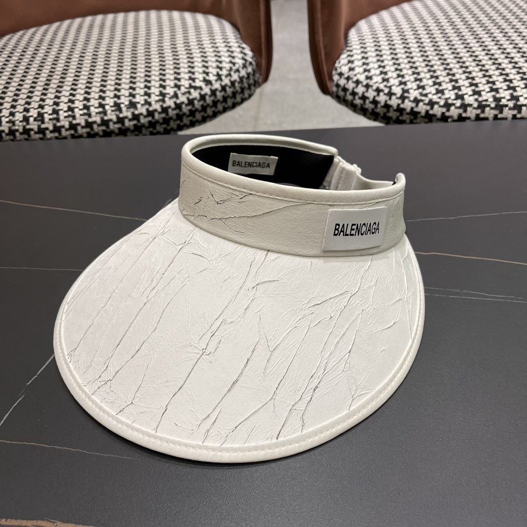  巴黎世家 防晒空顶帽子女夏季防紫外线遮阳帽百搭骑行沙滩太阳