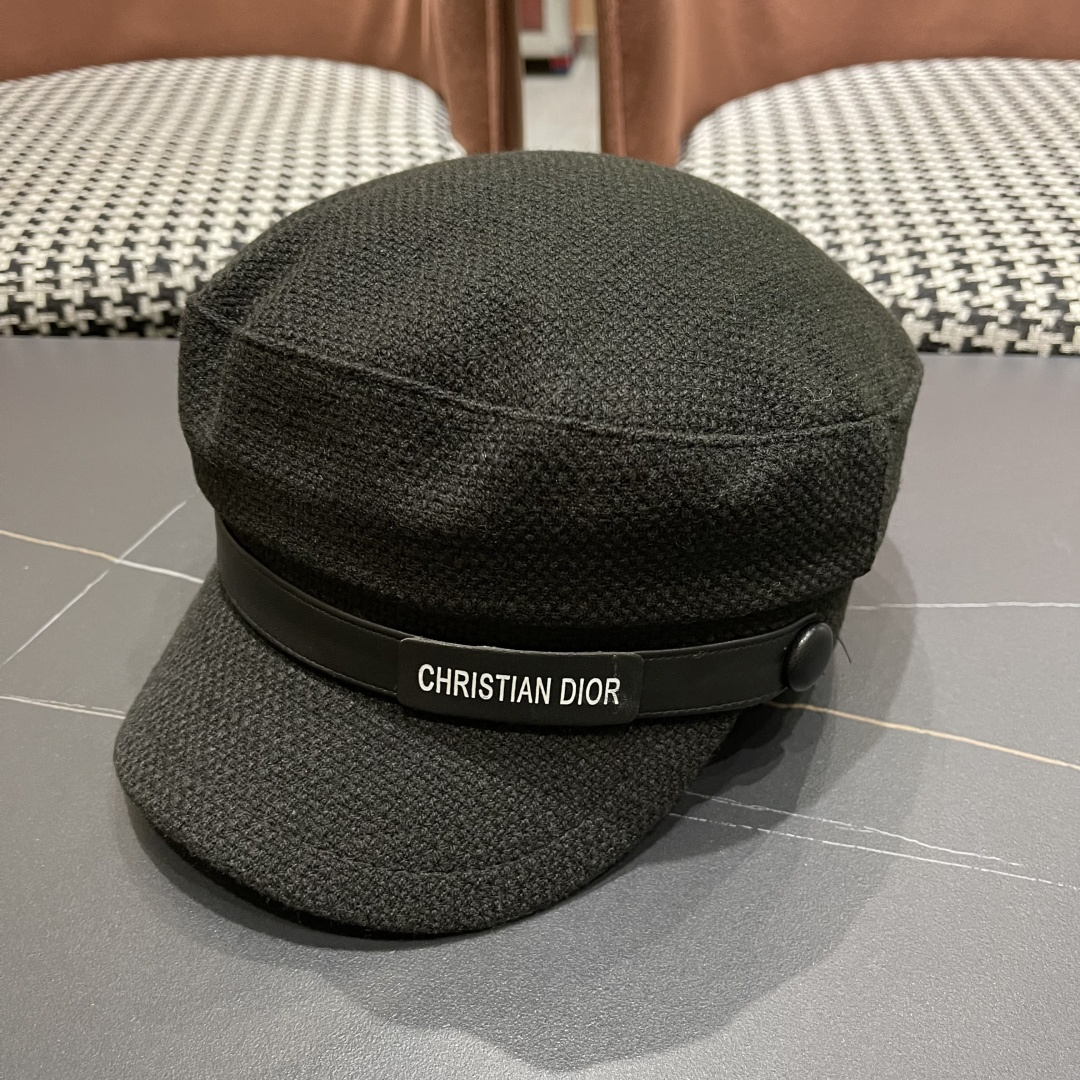  迪奥 韩版贝雷帽女早春新款高级感百搭品脸小八角帽报童画家帽子