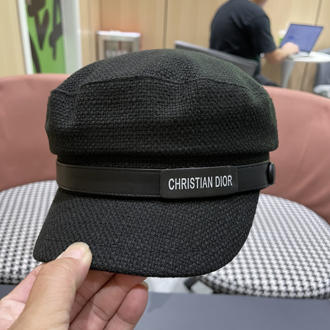  迪奥 韩版贝雷帽女早春新款高级感百搭品脸小八角帽报童画家帽子