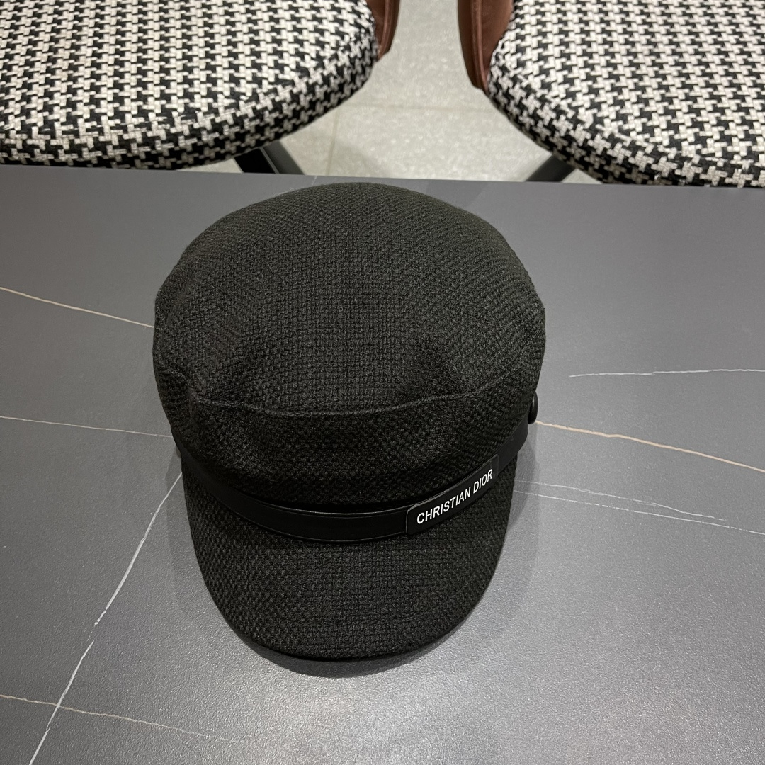  迪奥 韩版贝雷帽女早春新款高级感百搭品脸小八角帽报童画家帽子