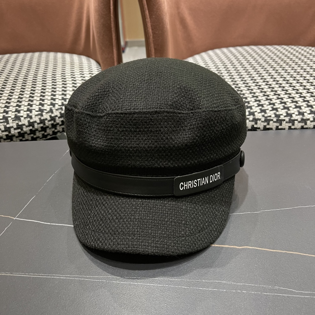  迪奥 韩版贝雷帽女早春新款高级感百搭品脸小八角帽报童画家帽子