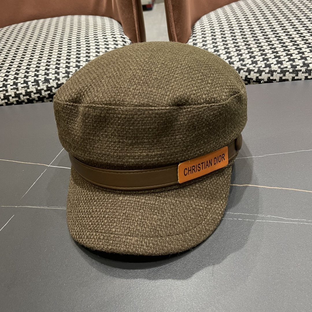  迪奥 韩版贝雷帽女早春新款高级感百搭品脸小八角帽报童画家帽子