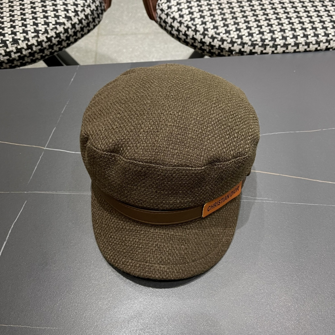  迪奥 韩版贝雷帽女早春新款高级感百搭品脸小八角帽报童画家帽子