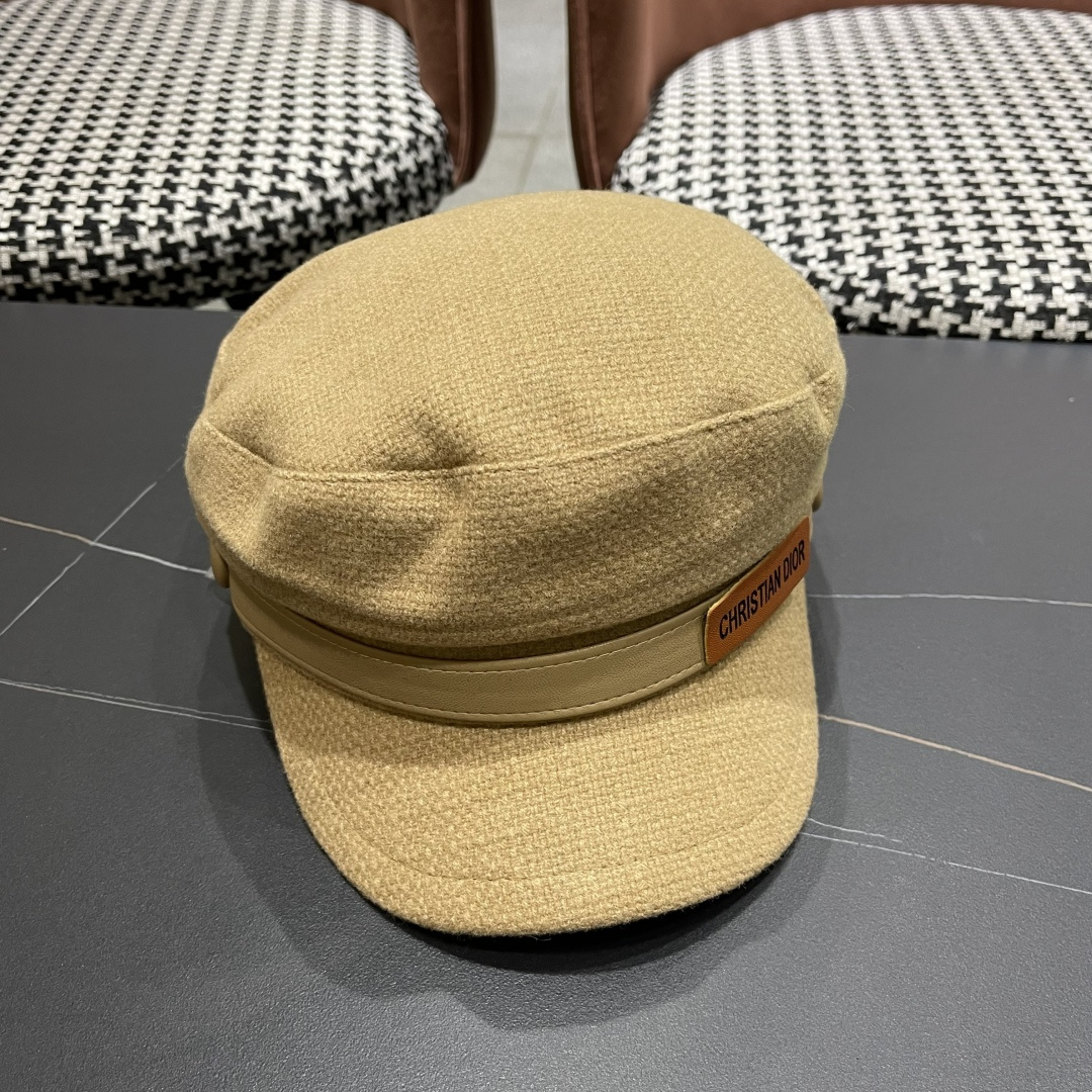  迪奥 韩版贝雷帽女早春新款高级感百搭品脸小八角帽报童画家帽子