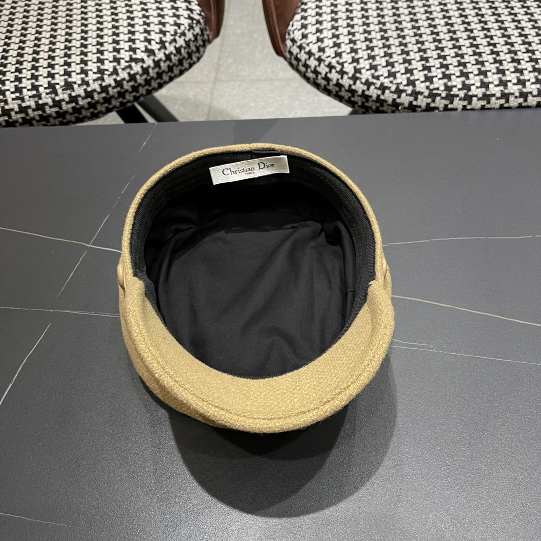  迪奥 韩版贝雷帽女早春新款高级感百搭品脸小八角帽报童画家帽子