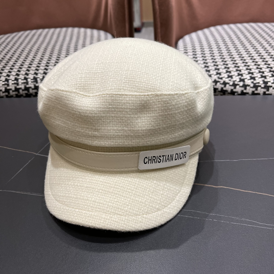  迪奥 韩版贝雷帽女早春新款高级感百搭品脸小八角帽报童画家帽子