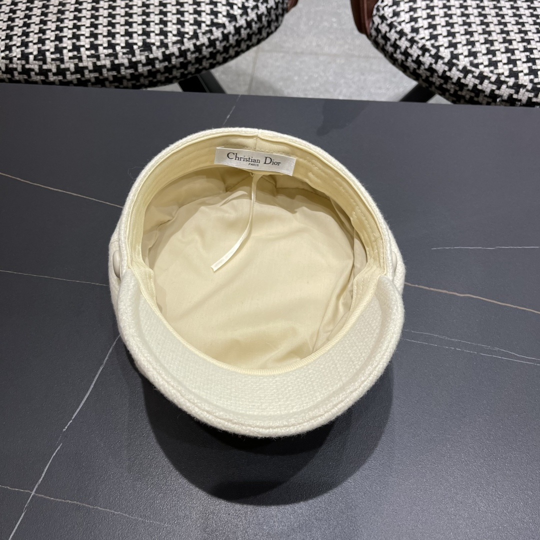  迪奥 韩版贝雷帽女早春新款高级感百搭品脸小八角帽报童画家帽子