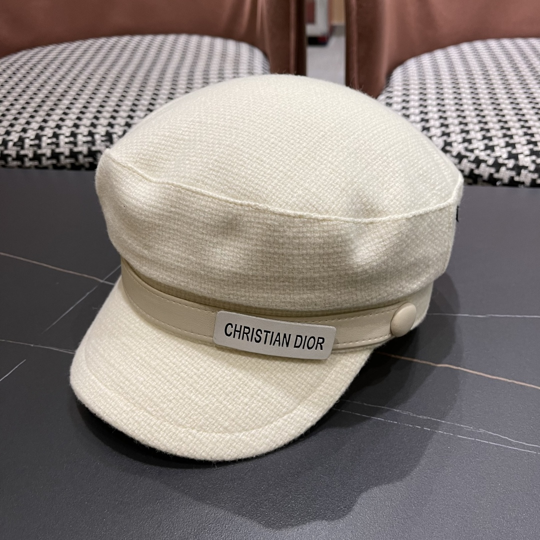  迪奥 韩版贝雷帽女早春新款高级感百搭品脸小八角帽报童画家帽子