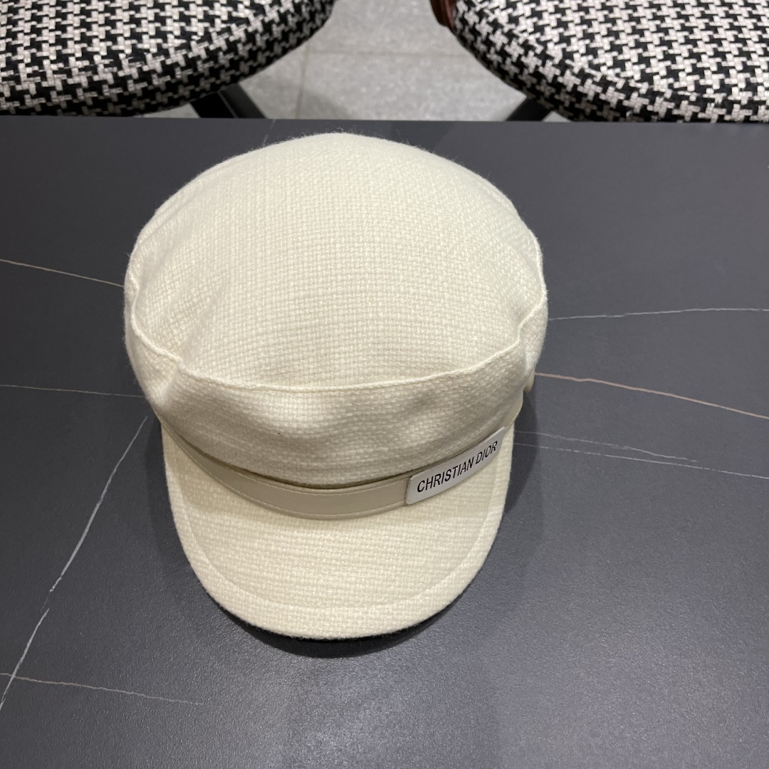  迪奥 韩版贝雷帽女早春新款高级感百搭品脸小八角帽报童画家帽子