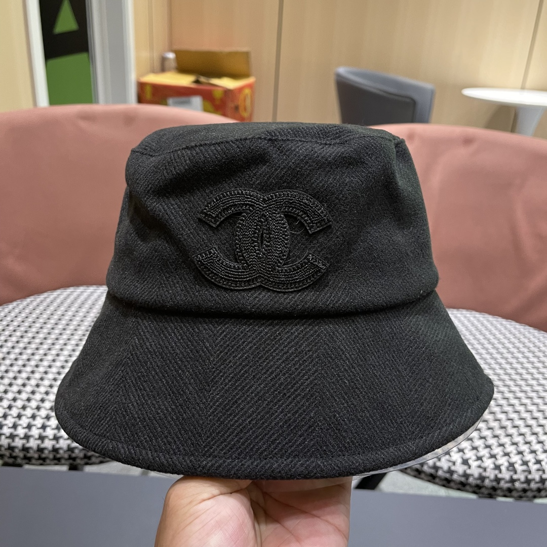  香奈儿 渔夫帽女防晒帽女款2024新款遮阳盆帽防紫外线早秋款