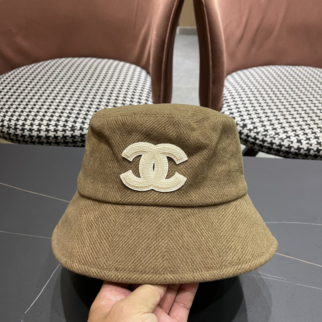  香奈儿 渔夫帽女防晒帽女款2024新款遮阳盆帽防紫外线早秋款