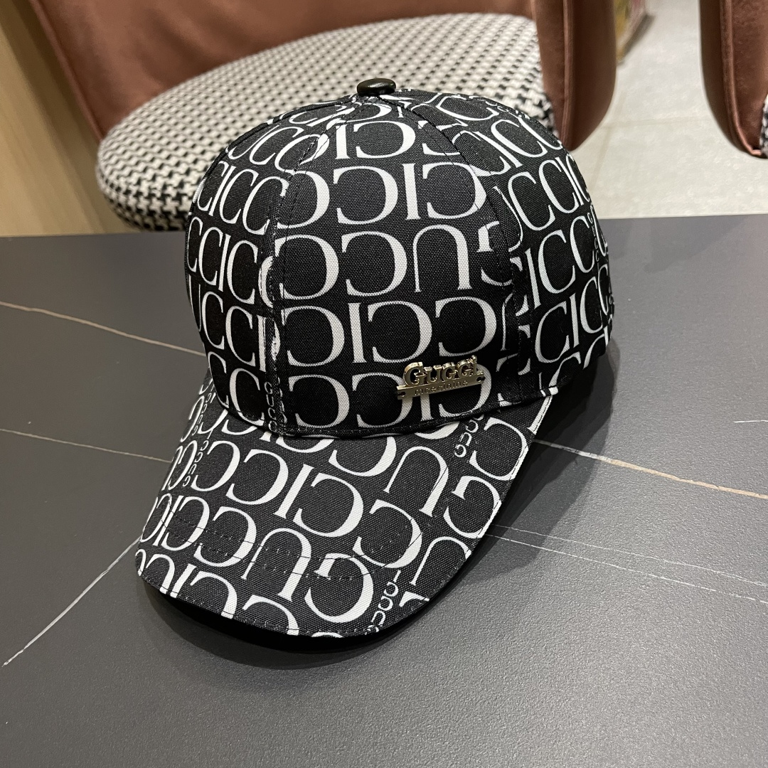  Gucci(古奇)新款原单棒球帽，11开模订制细节可媲美专柜，原版帆质量超赞！帅男靓女首选，时尚百搭。