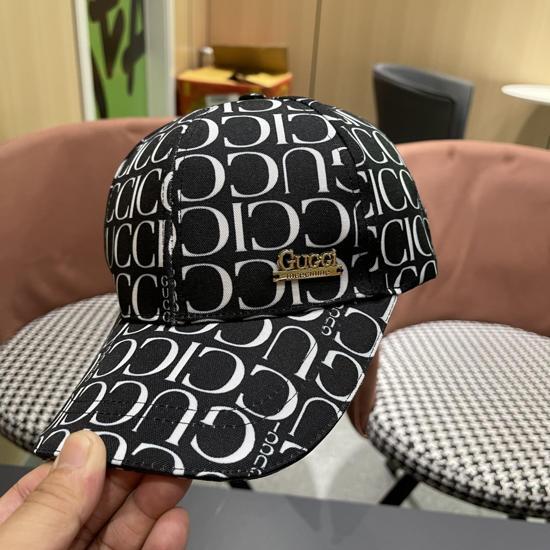  Gucci(古奇)新款原单棒球帽，11开模订制细节可媲美专柜，原版帆质量超赞！帅男靓女首选，时尚百搭。