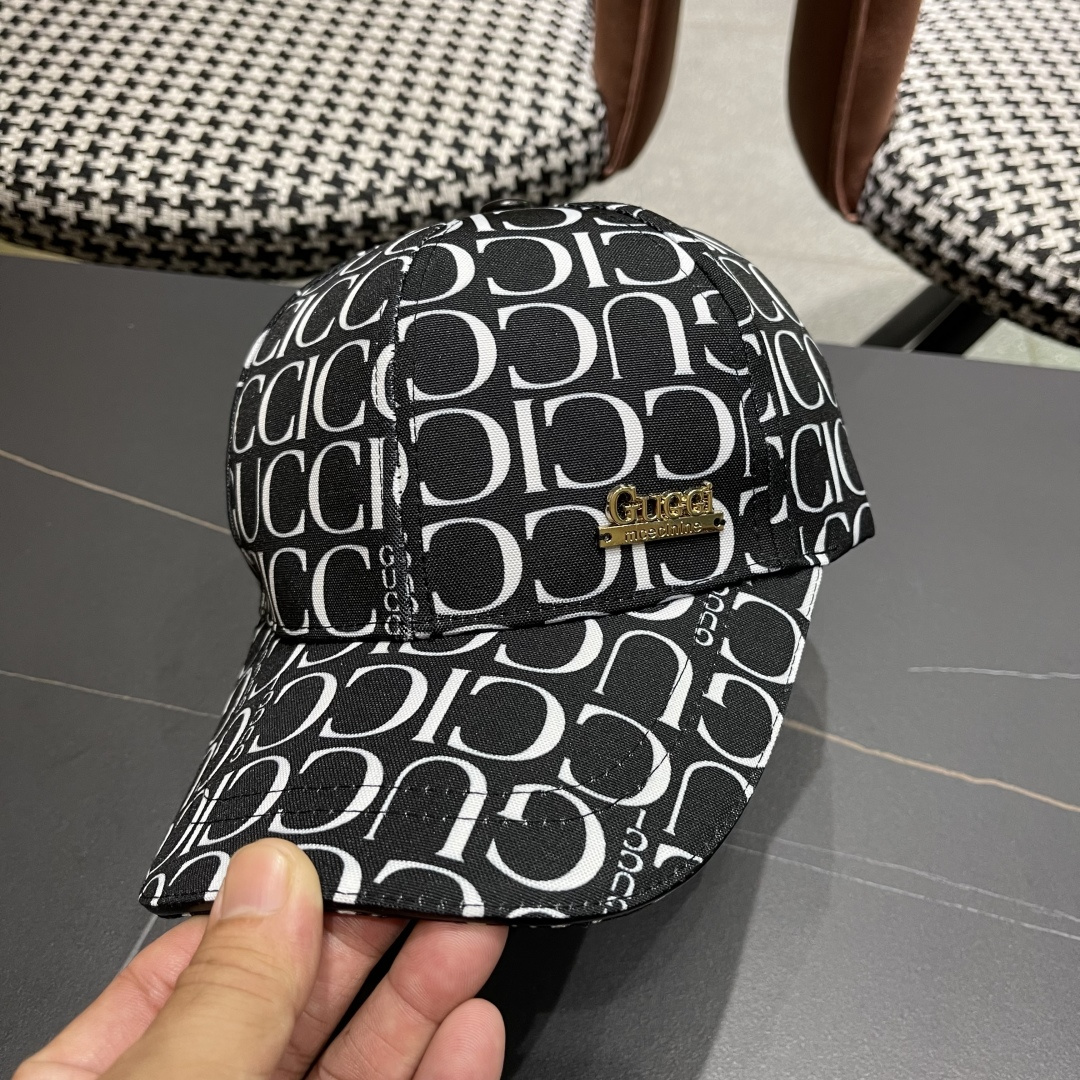  Gucci(古奇)新款原单棒球帽，11开模订制细节可媲美专柜，原版帆质量超赞！帅男靓女首选，时尚百搭。