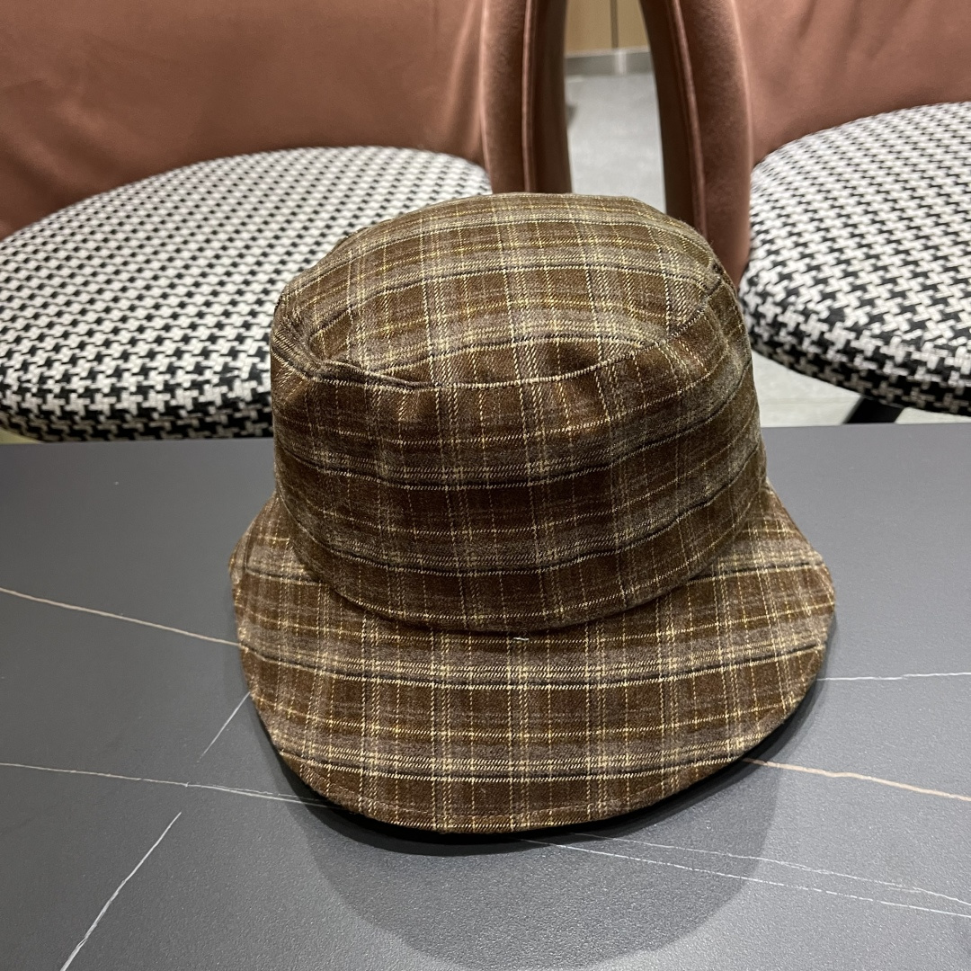  蒙口 日系复古格纹渔夫帽子女春秋季品脸小休闲百搭
文艺水桶帽盆帽潮流
