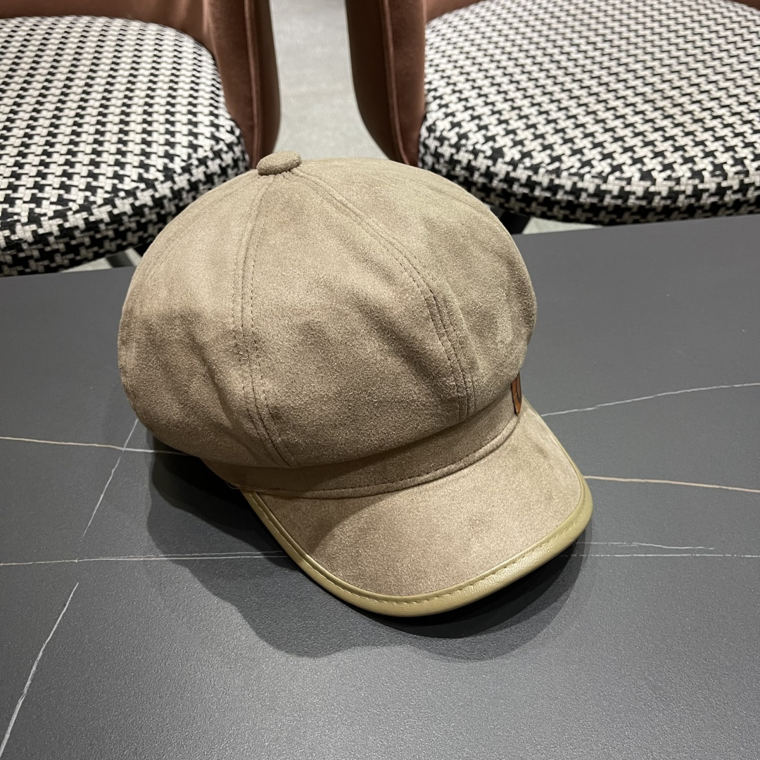  赛琳 2025春秋新款毛呢八角帽子女韩版时尚鸭
舌贝雷帽显脸小文艺画家帽甜美